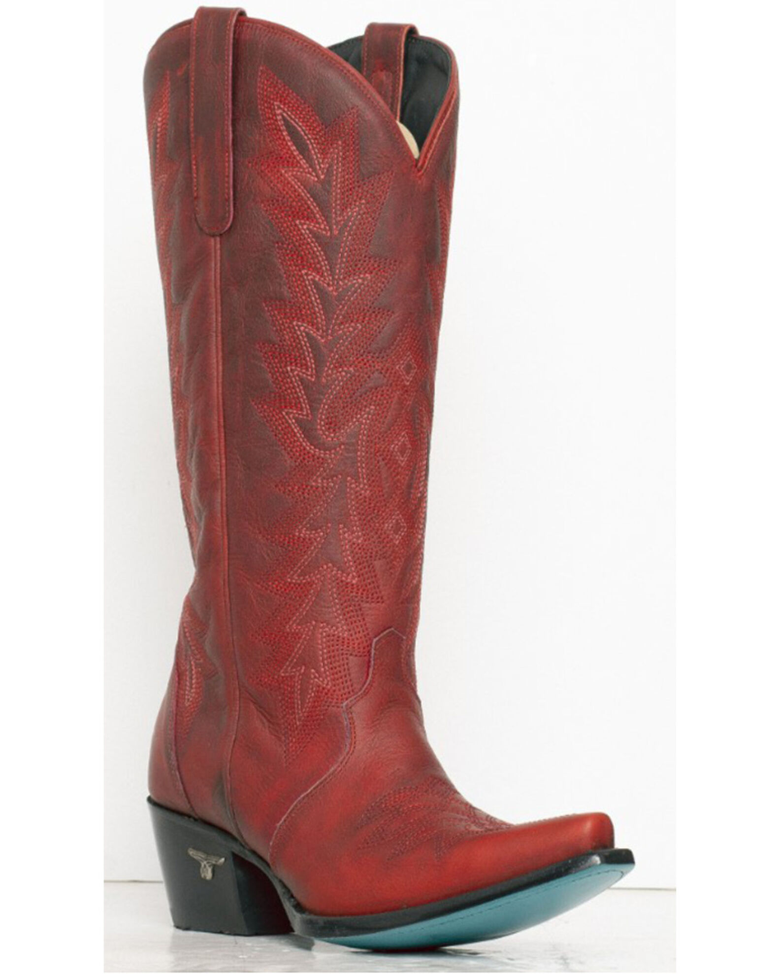 Red patent leather cowboy boots store