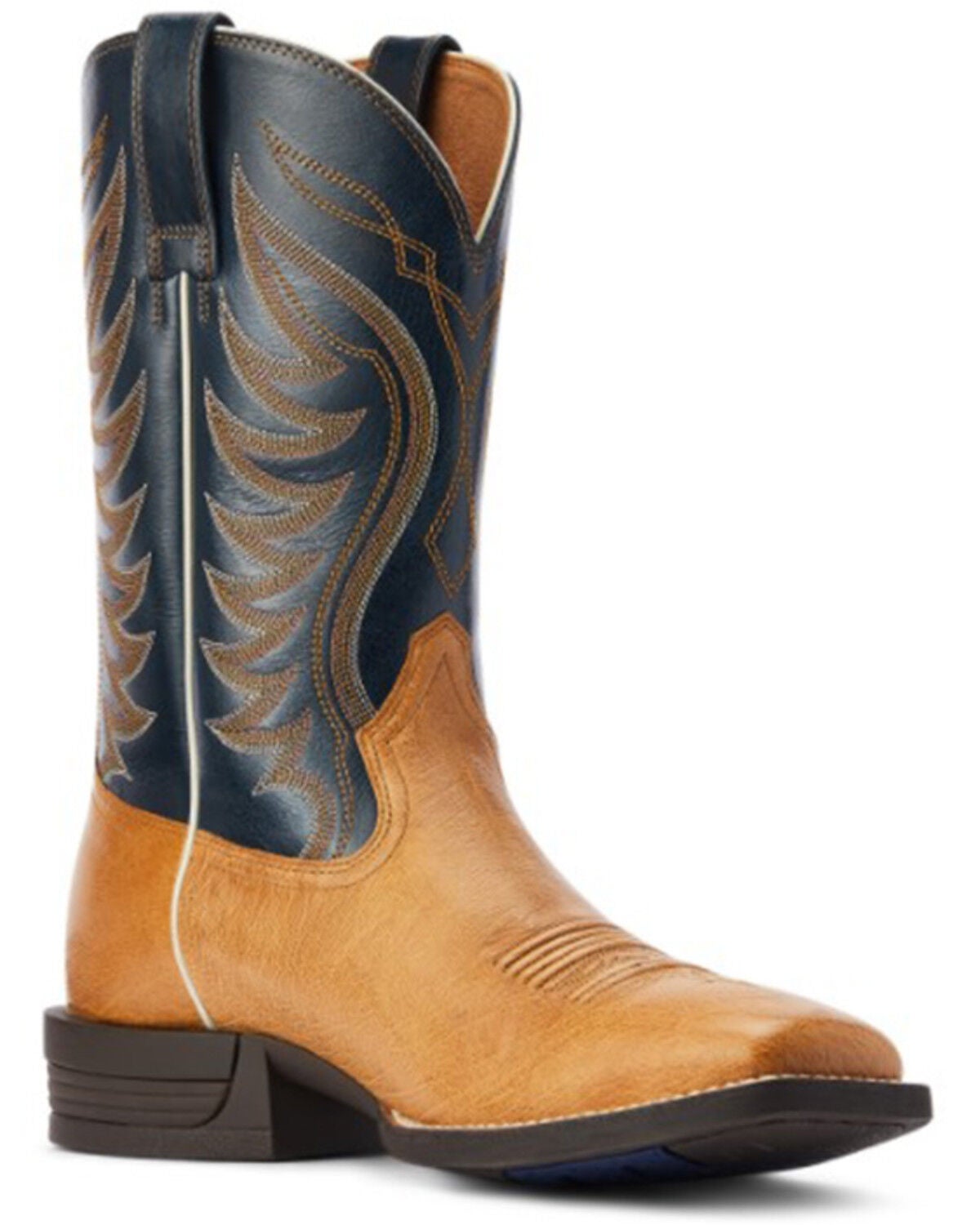 Ariat Men's Reckoning Smooth Quill Ostrich Exotic Western Boots - Broad Square Toe, Brown, hi-res