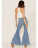 Image #3 - Shyanne Women's Light Wash High Rise Super Flare Tulip Jeans, Light Wash, hi-res