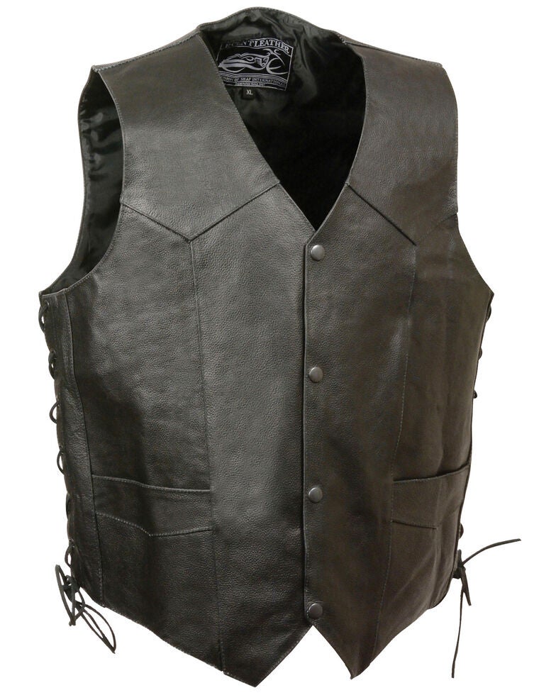 Milwaukee Leather MDM3020 Men's Black Denim '5-in-1' Club Style Vest With Removable Hoodie - 3X-Large / Black - Foto 6