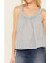 Image #3 - Eyeshadow Women's Eyelet V Neck Tank, Light Blue, hi-res