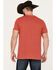 Cinch Men's Logo Short Sleeve Graphic T-Shirt, Heather Red, hi-res
