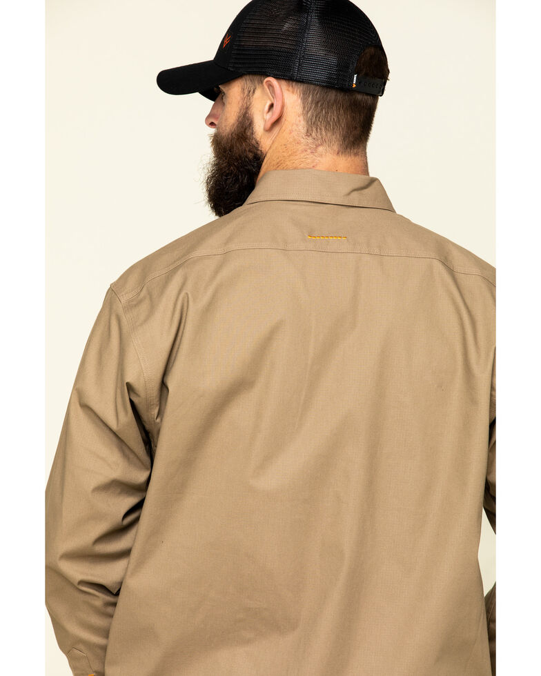 mens khaki work shirts