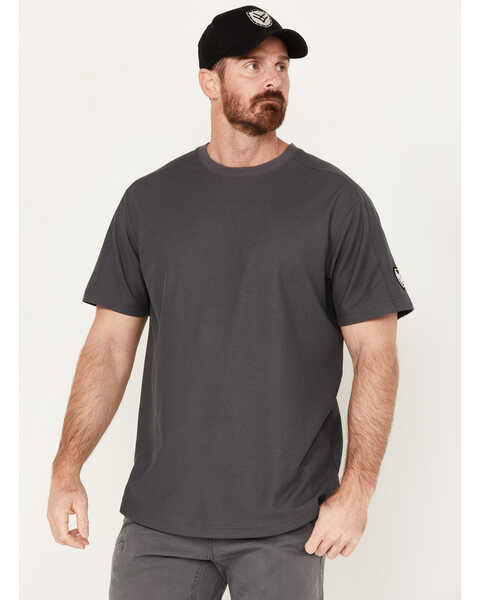 Hawx Men's UPF Short Sleeve Work T-Shirt, Charcoal, hi-res