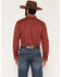Image #4 - Cody James Men's Ol Hickory Floral Stripe Print Long Sleeve Button-Down Stretch Western Shirt - Big, Red, hi-res