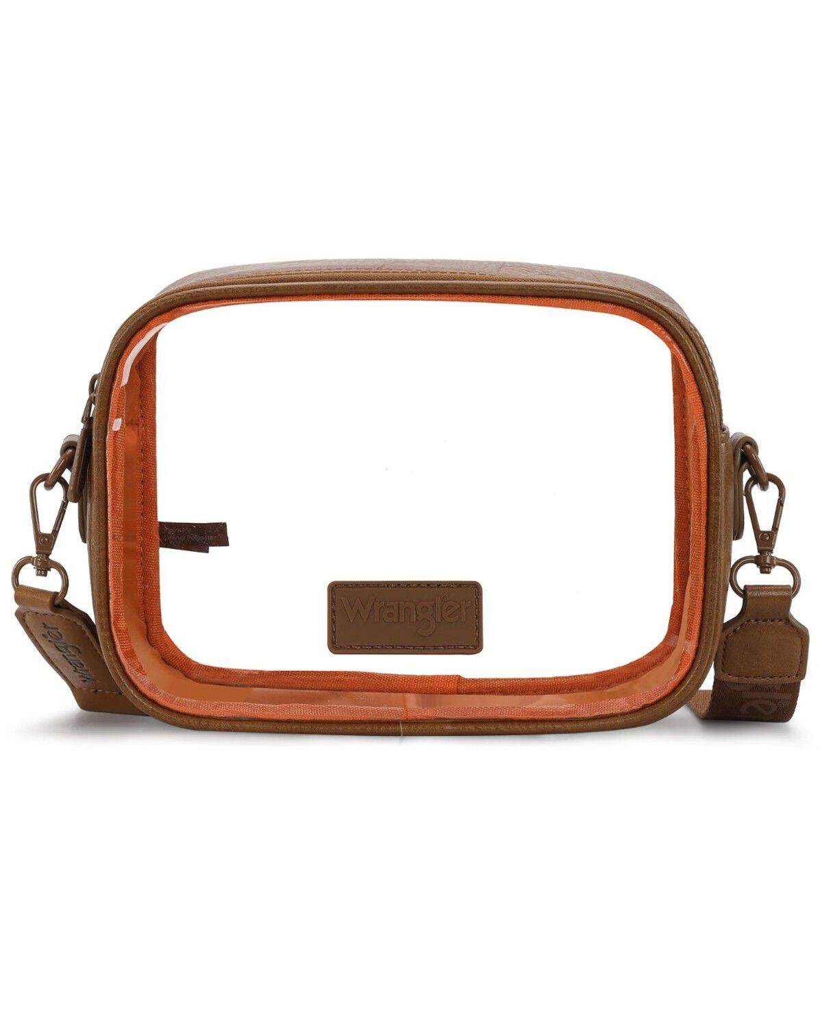 Image #1 - Wrangler Women's Clear Stadium Crossbody Bag, Brown, hi-res