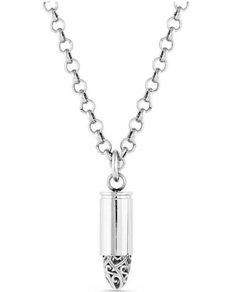 Image #2 - Montana Silversmiths One Filigree Shot Bullet Necklace, Silver, hi-res