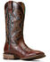 Image #1 - Ariat Men's Ricochet Western Performance Boots - Broad Square Toe, Brown, hi-res