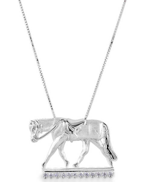  Kelly Herd Women's English Horse Necklace , Silver, hi-res
