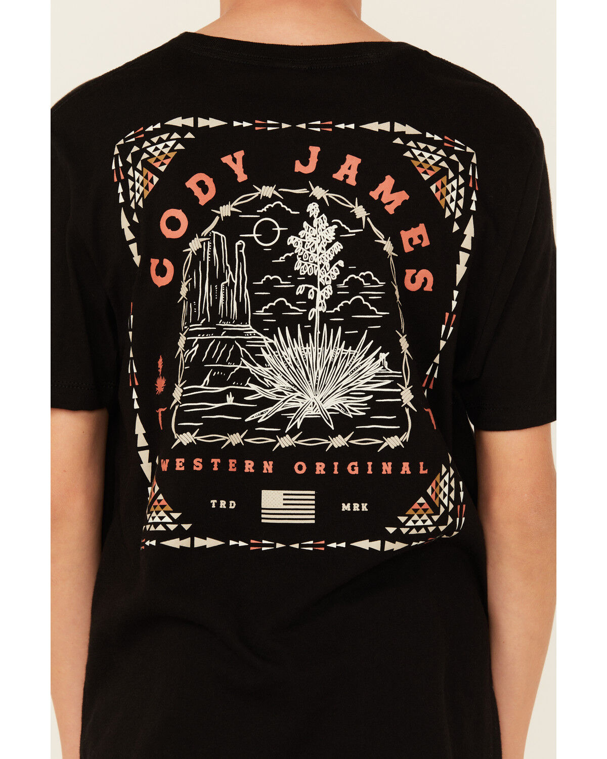 Image #4 - Cody James Boys' Agave Logo Short Sleeve Graphic T-Shirt, Black, hi-res