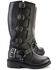 Image #2 - Milwaukee Leather Women's Buckle Detail Tall Motorcycle Boots - Round Toe, Black, hi-res