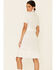 Very J Women's Eyelet Ruffle Surplice Dress, White, hi-res