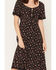 Image #3 - Idyllwind Women's Merion Floral Print Tie Front Midi Dress, Black, hi-res