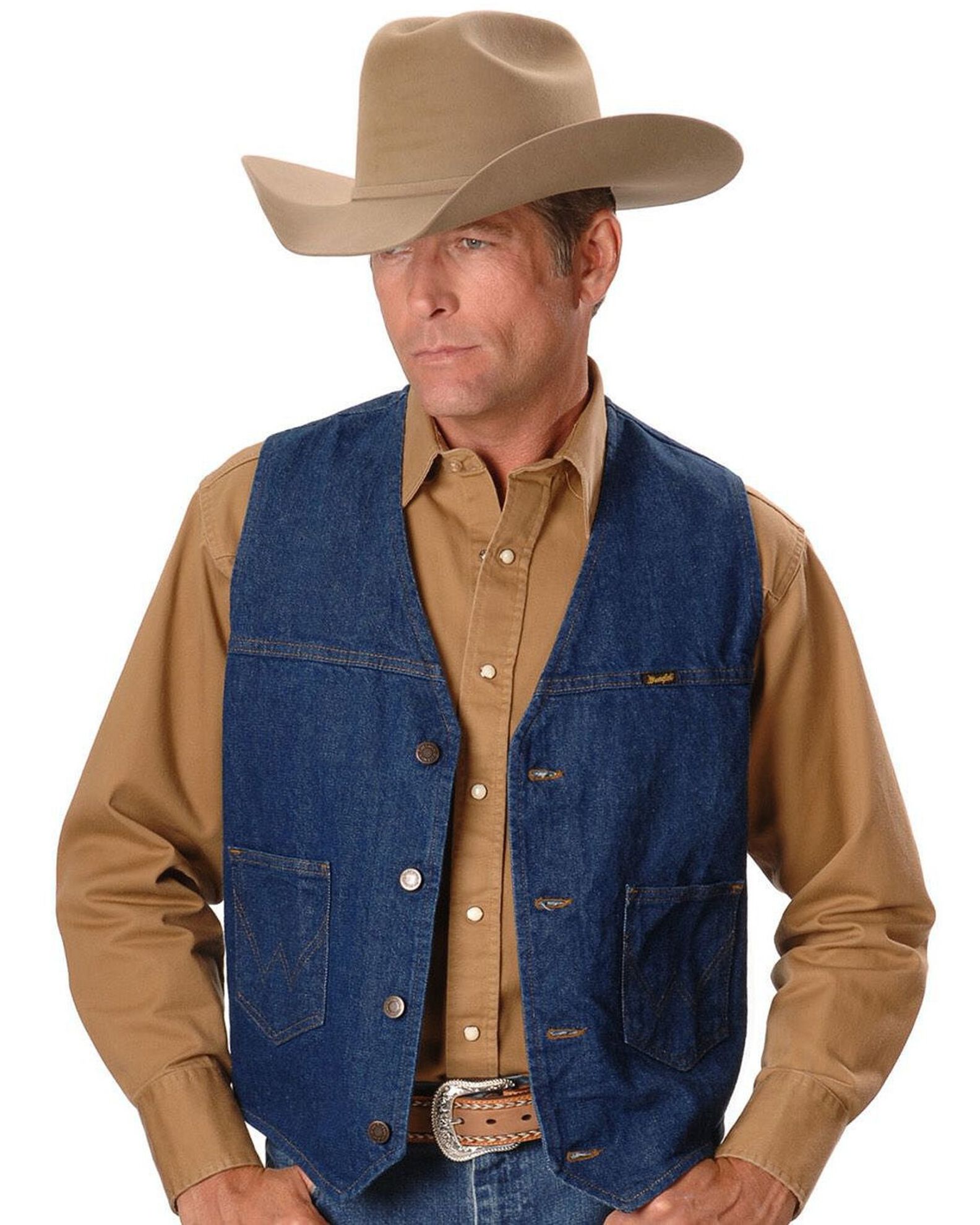 Wrangler Unlined Denim Vest Sheplers