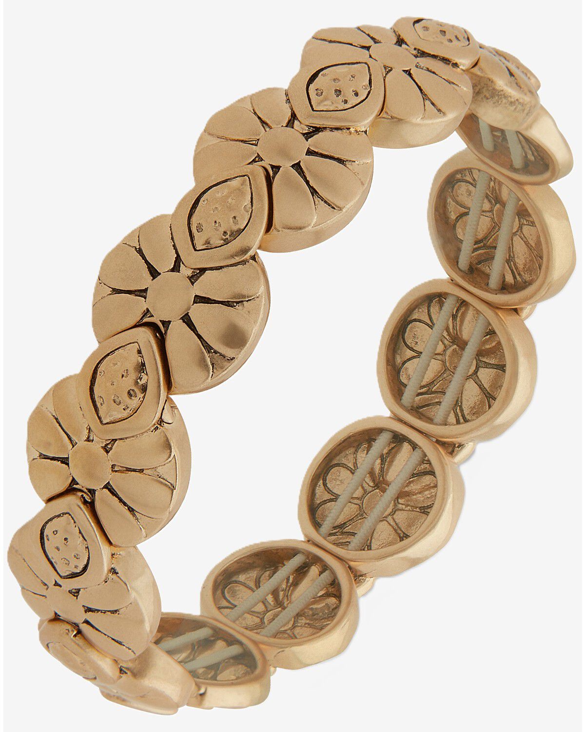 Image #1 - Lainey Wilson Women's Conch Stretch Bracelet, Gold, hi-res