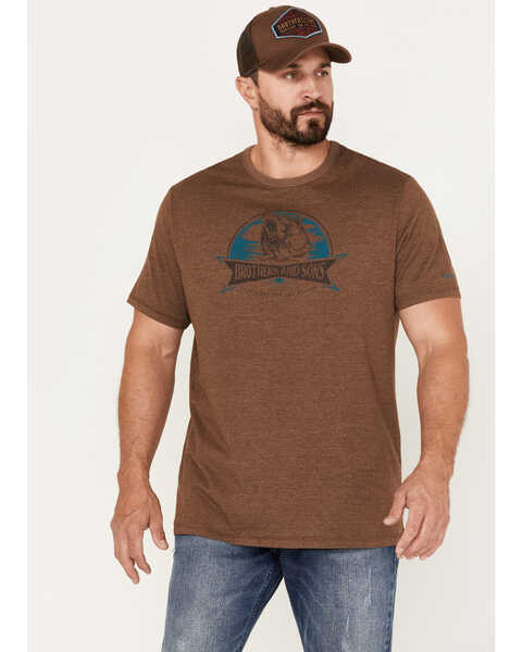 Brothers & Sons Men's Bear Logo Graphic T-Shirt , Brown, hi-res