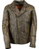 Image #1 - Milwaukee Leather Men's Triple Stitch Extra Long Biker Jacket, Black/tan, hi-res