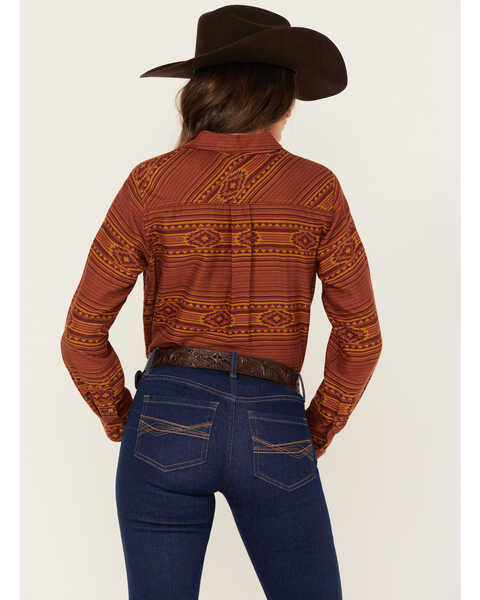 Image #4 - Ariat Women's Real Billie Jean Southwestern Print Long Sleeve Button-Down Western Shirt , Rust Copper, hi-res
