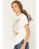 Image #2 - Idyllwind Women's Joyce Floral Horseshoe Short Sleeve Graphic Tee, Cream, hi-res