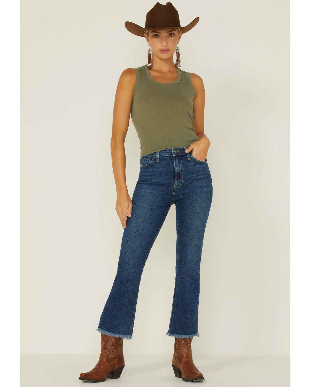 Just Black Denim Women's Denim Dark Wash Kick Flare Jeans, Dark Wash, hi-res
