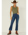 Image #1 - Just Panmaco Women's Denim Dark Wash Kick Flare Jeans, Dark Wash, hi-res
