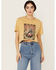 Image #1 - Rock 7 Roll Denim Women's Get Wild Short Sleeve Graphic Tee, Mustard, hi-res