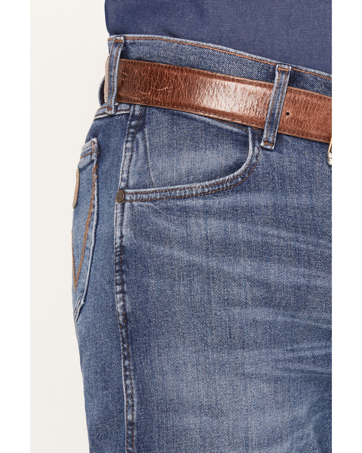 Image #2 - Wrangler Retro Men's WRT20 Jay Medium Wash Relaxed Bootcut Stretch Denim Jeans, Medium Wash, hi-res