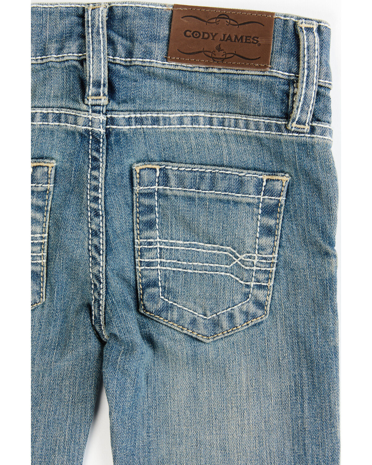 Image #4 - Cody James Toddler Boys' Clovehitch Light Wash Stretch Slim Straight Jeans, , hi-res