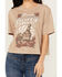 Image #3 - Cleo + Wolf Women's Happy Thoughts Boxy Short Sleeve Graphic Tee, Taupe, hi-res