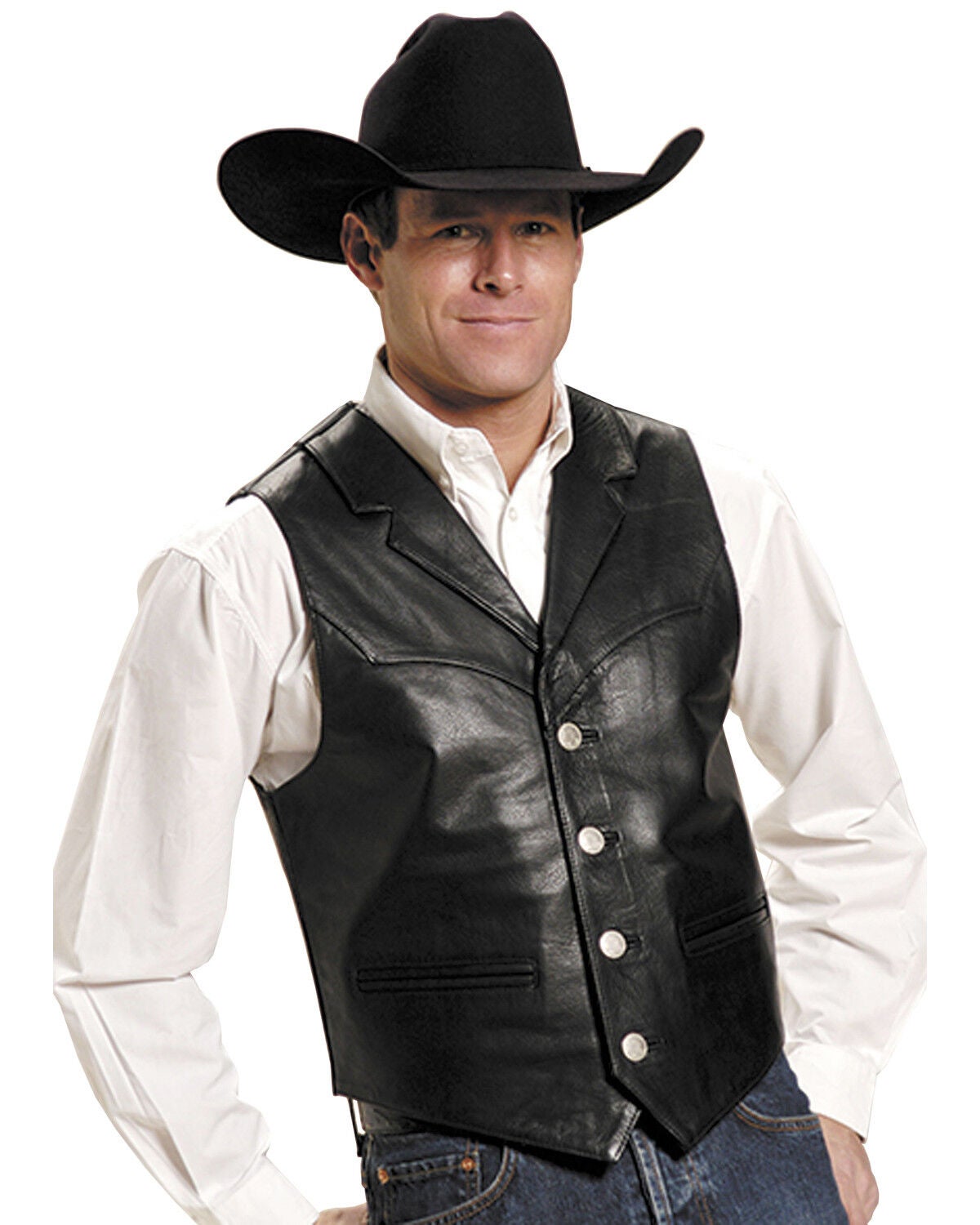 Leather western vest Clearance