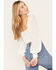 Image #4 - Flying Tomato Women's Crochet Front Long Sleeve Top, White, hi-res