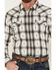 Image #3 - Moonshine Spirit Men's Southwestern Plaid Print Long Sleeve Snap Flannel Shirt, Grey, hi-res