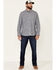 Image #2 - United By Blue Men's Southwestern Soft Hemp Chambray Long Sleeve Western Shirt, Grey, hi-res