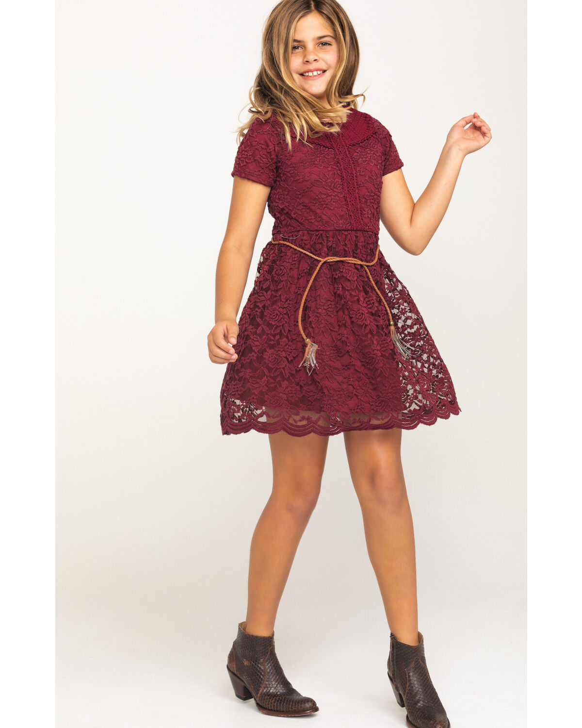 burgundy cap sleeve dress
