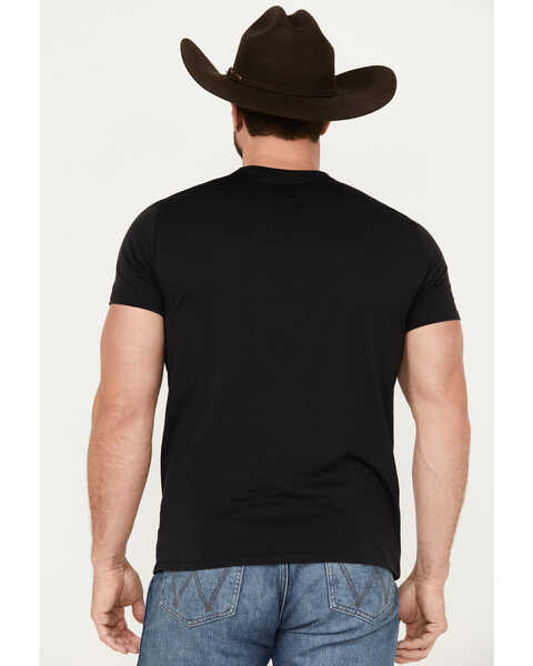 Image #4 - Rock & Roll Denim Men's Pow Pow Rodeo Short Sleeve Graphic T-Shirt, Black, hi-res