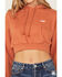 Image #3 - Levi's Women's Laundry Day Cropped Hoodie, Brown, hi-res