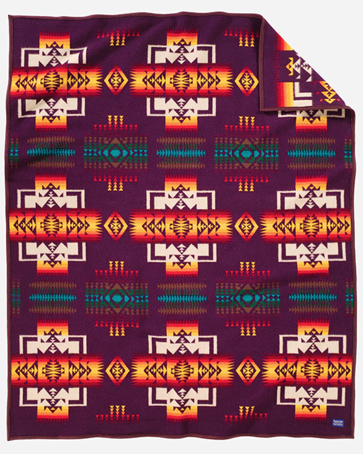 Pendleton Chief Joseph Blanket, Burgundy, hi-res