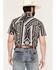 Image #4 - Rock & Roll Denim Men's TEK Southwestern Striped Short Sleeve Snap Performance Western Shirt, Black, hi-res