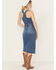 Image #4 - Wrangler Women's Racerback Button-Down Denim Midi Dress, Blue, hi-res
