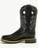 Image #3 - Dan Post Men's Exotic Full Quill Ostrich Martel Western Boots - Broad Square Toe, Black, hi-res
