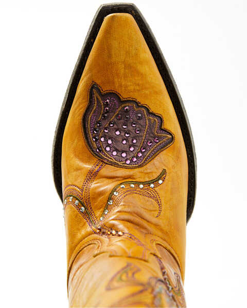 Image #6 - Old Gringo Women's Delany Western Boots - Snip Toe, Yellow, hi-res