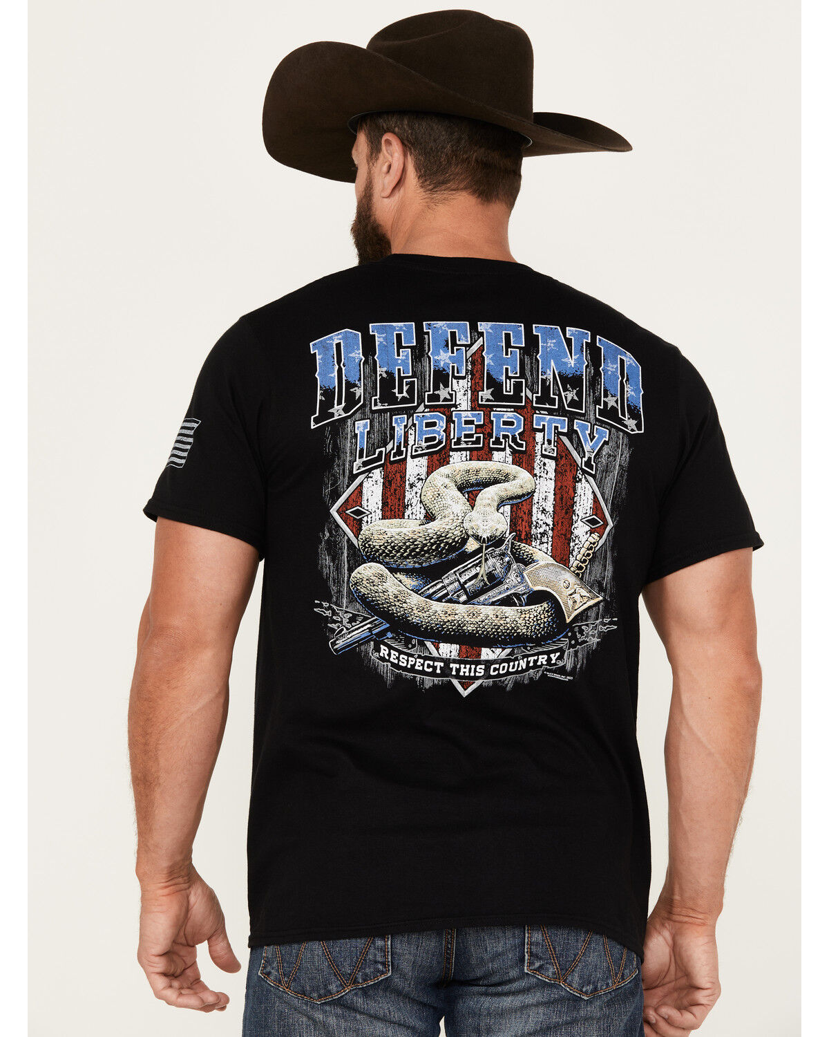 Image #4 - Buckwear Men's Defend Liberty Short Sleeve Graphic T-Shirt, , hi-res
