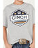 Image #3 - Cinch Boys' Logo Short Sleeve Graphic T-Shirt, Grey, hi-res