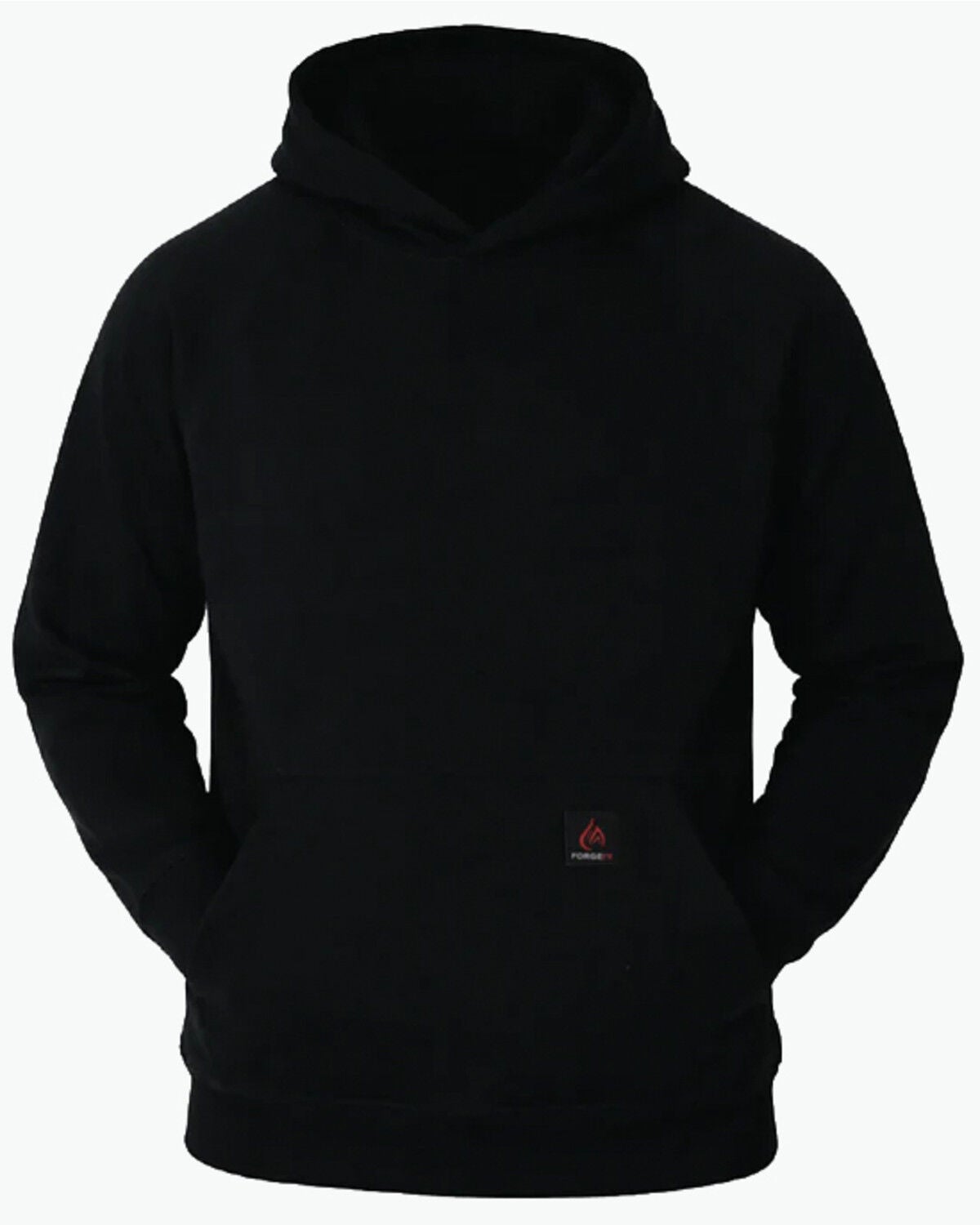 Forge Workwear Men's FR Solid Work Hooded Sweatshirt, Black, hi-res
