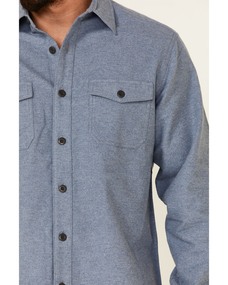 Dakota Grizzly Men's Major Long Sleeve Button-Down Western Flannel Shirt , Blue, hi-res