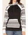 Hooey Women's Southwestern Contrast Hoodie , Charcoal, hi-res