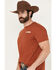 Image #2 - Rock & Roll Denim Men's Boot Barn Exclusive Longhorn Skull Short Sleeve Graphic T-Shirt, Rust Copper, hi-res