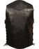Image #2 - Milwaukee Leather Men's10 Pocket Side Lace Vest - Big, Black, hi-res