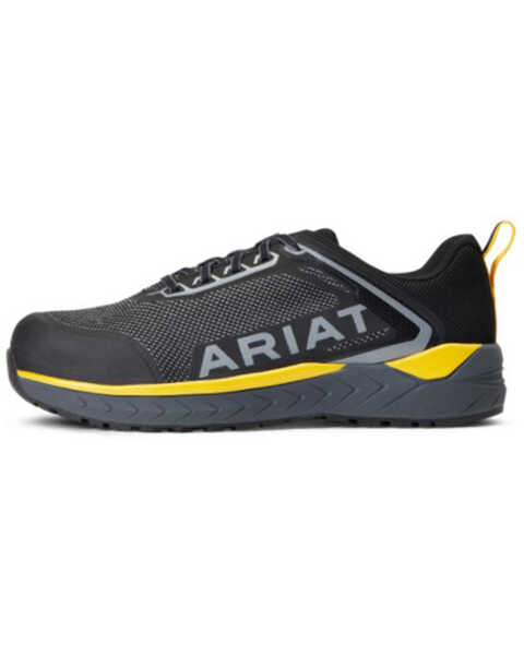 Image #2 - Ariat Men's Outpace SD Lace-Up Work Sneaker - Composite Toe , Charcoal, hi-res