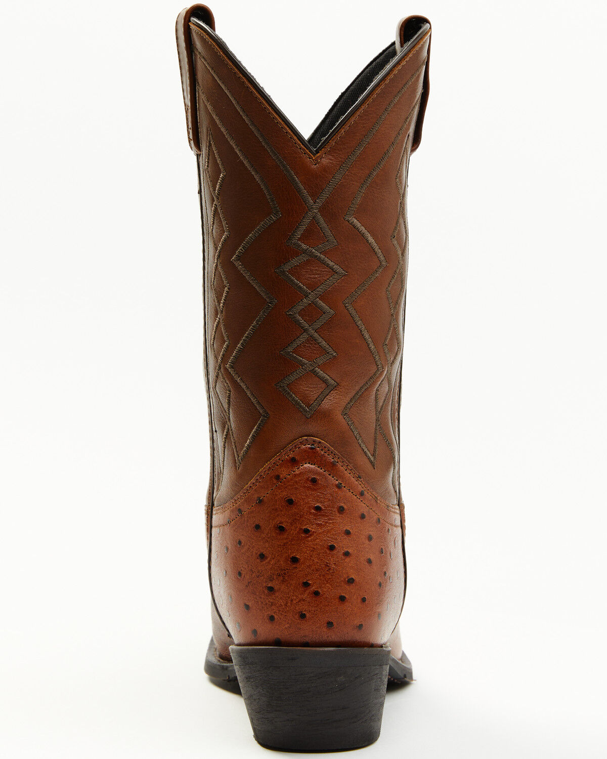 Image #5 - Laredo Men's Ostrich Print Western Boots - Round Toe, Tan, hi-res